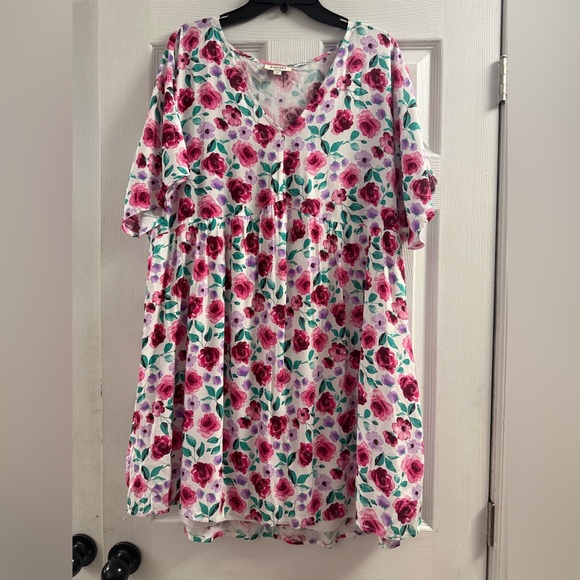 Andree By Unit Floral Babydoll Dress Size 2X - Picture 2 of 12